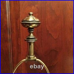 Vintage Pair Stiffel Brass Lamps RARE Urn Table Lamps with Outstanding Finials