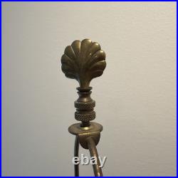 Vintage Palm Tree Table Top Lamp 31 Tall Tropical Tapered Base Brass Tone