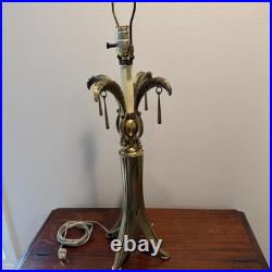 Vintage Palm Tree Table Top Lamp 31 Tall Tropical Tapered Base Brass Tone Vintage Palm Tree Table Top Lamp 31 Tall Tropical Tapered Base Brass Tone