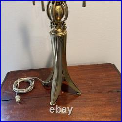 Vintage Palm Tree Table Top Lamp 31 Tall Tropical Tapered Base Brass Tone Vintage Palm Tree Table Top Lamp 31 Tall Tropical Tapered Base Brass Tone