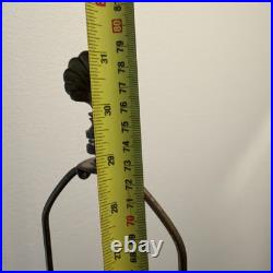 Vintage Palm Tree Table Top Lamp 31 Tall Tropical Tapered Base Brass Tone