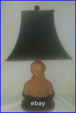 Vintage Paul Hanson Bust Table Lamp Rare Great Composers Music Room