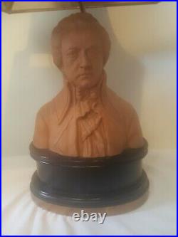 Vintage Paul Hanson Bust Table Lamp Rare Great Composers Music Room