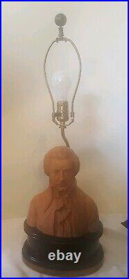 Vintage Paul Hanson Bust Table Lamp Rare Great Composers Music Room