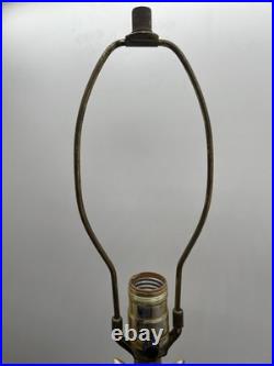 Vintage Pineapple Iridescent Ribbed Glass and Brass Electric 19 Table Lamp