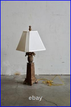 Vintage Pineapple Table Lamp Elegant Retro Decor 1980s Mid Century Style