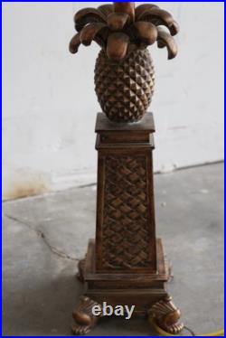 Vintage Pineapple Table Lamp Elegant Retro Decor 1980s Mid Century Style