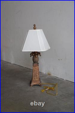 Vintage Pineapple Table Lamp Elegant Retro Decor 1980s Mid Century Style