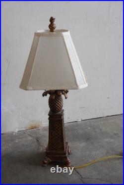 Vintage Pineapple Table Lamp Elegant Retro Decor 1980s Mid Century Style