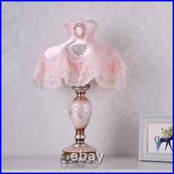 Vintage Pink Table Lamp Victorian Style with Button Switch Decorative Desk La Vintage Pink Table Lamp Victorian Style with Button Switch Decorative Desk La