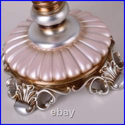 Vintage Pink Table Lamp Victorian Style with Button Switch Decorative Desk La