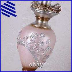 Vintage Pink Table Lamp Victorian Style with Button Switch Decorative Desk Lamp