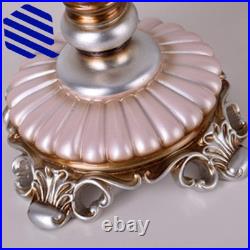 Vintage Pink Table Lamp Victorian Style with Button Switch Decorative Desk Lamp