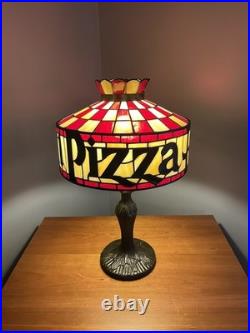 Vintage Pizza Hut Table Lamp, Tiffany Style Light, 19 T x 12 W Vintage Pizza Hut Table Lamp, Tiffany Style Light, 19 T x 12 W