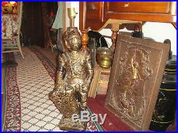 Vintage Plaster Knight In Armor Table Lamp-Large Knight Lamp-32Tall-23LBS