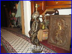 Vintage Plaster Knight In Armor Table Lamp-Large Knight Lamp-32Tall-23LBS