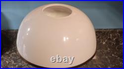 Vintage Plymouth Harlee Table Lamp Hurricane 21 Oak Wood & Brass with Shade