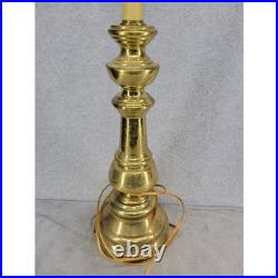 Vintage Polished Brass Table Lamp Traditional Candlestick Style 30 Inch Gold