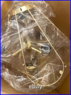 Vintage Polished Brass Touchtronic Table Lamp Smoke Glass Panels 22 New In Box