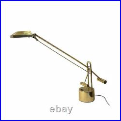 Vintage Post Modern 1970's Pendulum Articulating Brass Drafting Table Desk Lamp
