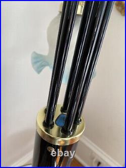 Vintage Post Modern Black 5 Arm Tulip Lamp