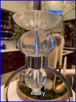 Vintage Postmodern MCM Hivo Van Teal Sculptural Lucite & Chrome Table Lamp Vintage Postmodern MCM Hivo Van Teal Sculptural Lucite & Chrome Table Lamp