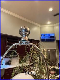 Vintage Postmodern MCM Hivo Van Teal Sculptural Lucite & Chrome Table Lamp