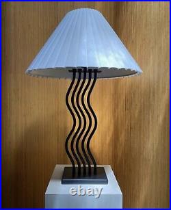 Vintage Postmodern Memphis Group 5 Wave Table Lamp