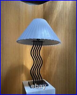 Vintage Postmodern Memphis Group 5 Wave Table Lamp