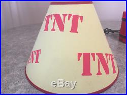 Vintage RARE Wile E Coyote 1997 Warner Brothers TNT Table Lamp with MATCHING SHADE