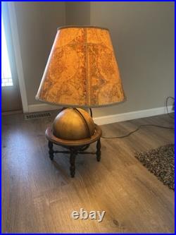 Vintage Rare Mid Century Table Desk Lamp Terrestrial 10.5 World Globe on Stand