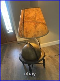 Vintage Rare Mid Century Table Desk Lamp Terrestrial 10.5 World Globe on Stand
