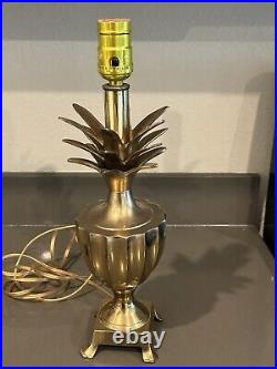 Vintage Regency Petite Brass Pineapple Lamp