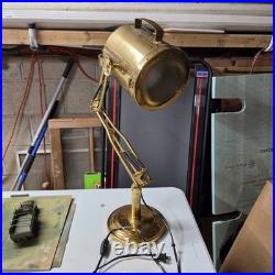Vintage Retro Brass Industrial Table Lamp Search Light Spotlight Design