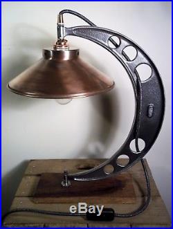 Vintage/Retro Copper Industrial/Steampunk/Aviator Table/Desk/Bedside Lamp/Light