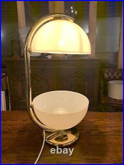 Vintage Retro Italian Table Lamp, Elio Martinelli Luce, Gold, Guzzini