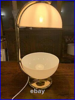 Vintage Retro Italian Table Lamp, Elio Martinelli Luce, Gold, Guzzini