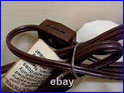 Vintage Retro Reverse Paint Purple Floral Mushroom Shade Bronze Table Lamp 15