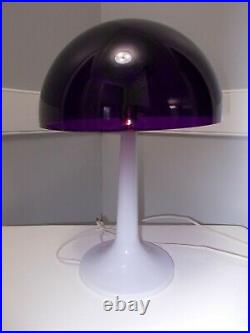 Vintage Retro Softlite Underwriters Laboratories Purple Shade Mushroom Lamp