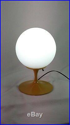 Vintage Retro Stemlite Bill Curry Mid Century Modern Lamp Bubble Frosted Orb