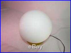 Vintage Retro Stemlite Bill Curry Mid Century Modern Lamp Bubble Frosted Orb