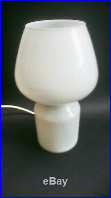 Vintage Retro Table Lamp Modern Glass Mushroom Light Mid Century x 2 Hala Zeist