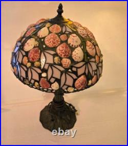 Vintage Richard Hoosin SIGNED Leaded Limpet SeaShell Art Nouveau Table Lamp 12