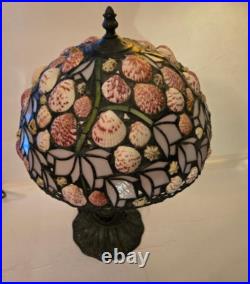 Vintage Richard Hoosin SIGNED Leaded Limpet SeaShell Art Nouveau Table Lamp 12