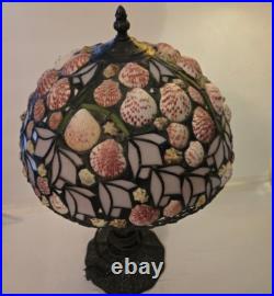 Vintage Richard Hoosin SIGNED Leaded Limpet SeaShell Art Nouveau Table Lamp 12