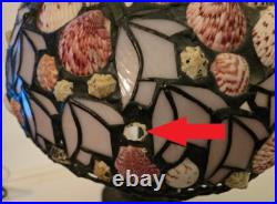 Vintage Richard Hoosin SIGNED Leaded Limpet SeaShell Art Nouveau Table Lamp 12