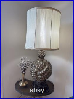 Vintage Rope Knot Table Lamp 35 Tall Bronze Gold Statement Lamp