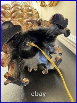 Vintage Rope Knot Table Lamp 35 Tall Bronze Gold Statement Lamp