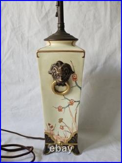 Vintage Royal Worcester Porcelain Hand Painted Japonisme Table Lamp 22 Tall Vintage Royal Worcester Porcelain Hand Painted Japonisme Table Lamp 22 Tall