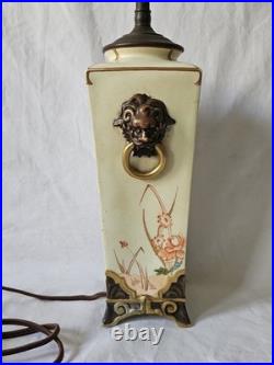 Vintage Royal Worcester Porcelain Hand Painted Japonisme Table Lamp 22 Tall Vintage Royal Worcester Porcelain Hand Painted Japonisme Table Lamp 22 Tall